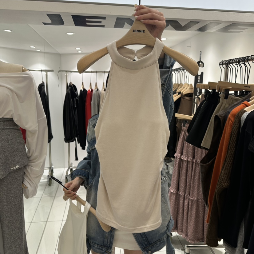 JENNIE/VENEFIT韓國直郵女士新品熱賣真品吊帶背心露背無袖JENNIE/VENEFIT吊帶/背心圖色2米色