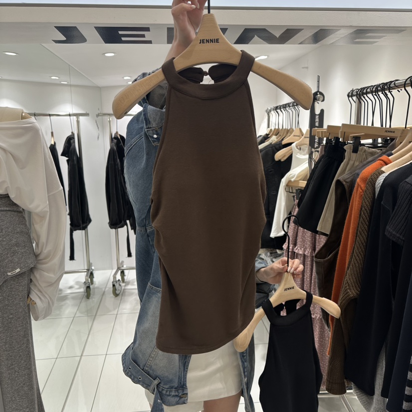 JENNIE/VENEFIT韓國直郵女士新品熱賣真品吊帶背心露背無袖JENNIE/VENEFIT吊帶/背心圖色3棕色
