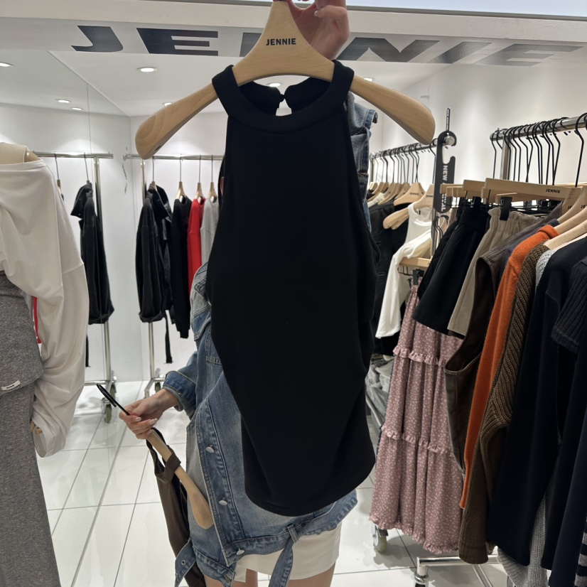 JENNIE/VENEFIT韓國直郵女士新品熱賣真品吊帶背心露背無袖JENNIE/VENEFIT吊帶/背心圖色4黑色