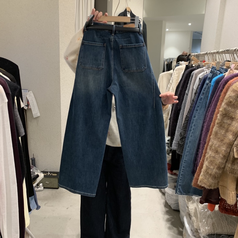 SSENIQUE東大門代購女裝新品人氣時尚牛仔褲不含腰帶加絨SSENIQUE牛仔褲