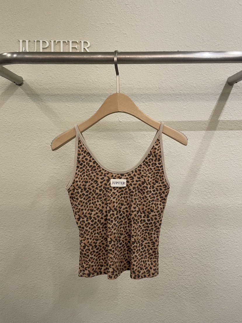 JUPITER韓國直郵女裝新品休閑熱賣時尚推薦吊帶背心豹紋無袖JUPITER吊帶/背心