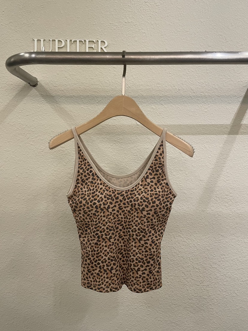JUPITER韓國直郵女裝新品休閑熱賣時尚推薦吊帶背心豹紋無袖JUPITER吊帶/背心圖色1