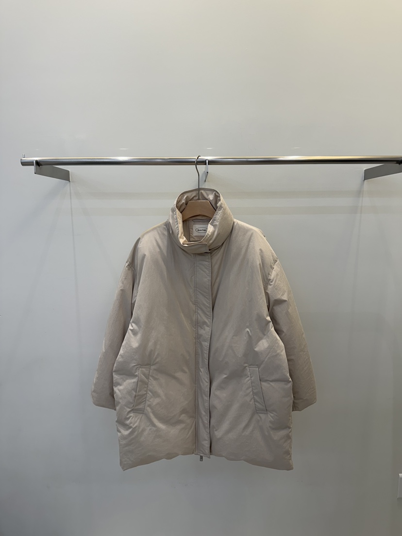 RIVER RAIN東大門代購26秋冬簡約立領短款羽絨服拉鏈開合立領RIVER RAIN短款羽絨服圖色1