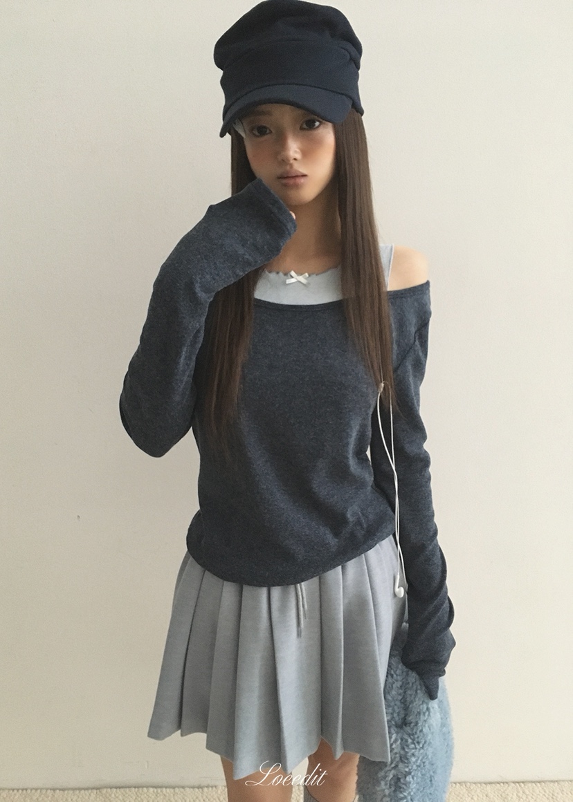 LOEEDIT東大門代購女士新品推薦人氣休閑熱賣真品長袖T恤LOEEDIT長袖T恤圖色1