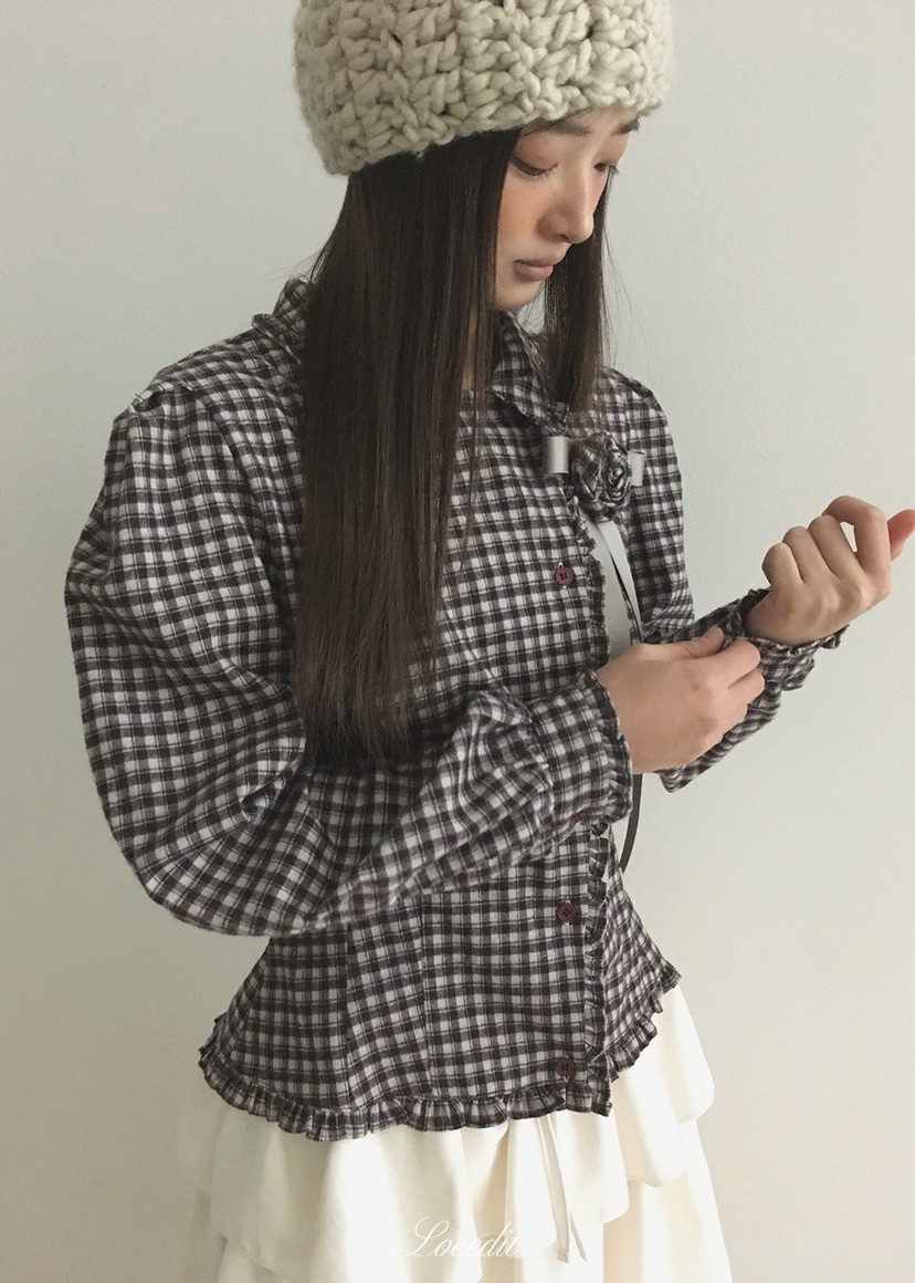 LOEEDIT韓國直郵女裝新款熱賣推薦休閑真品人氣襯衫蕾絲衫LOEEDIT襯衫/蕾絲衫