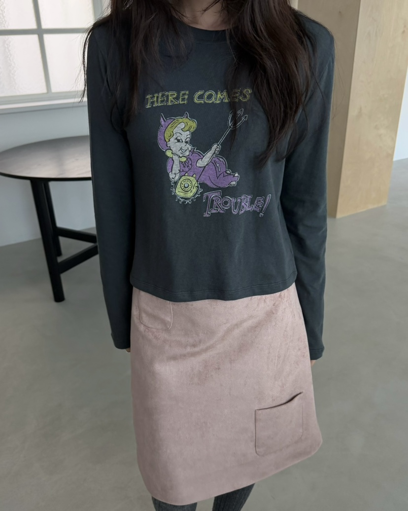 PEBBLE東大門實拍女裝新款推薦真品人氣時尚休閑熱賣長袖T恤PEBBLE長袖T恤