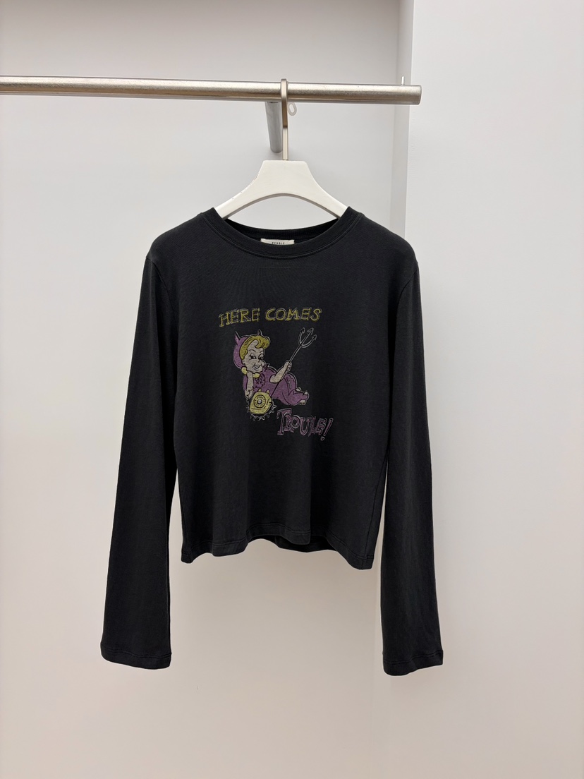 PEBBLE東大門實拍女裝新款推薦真品人氣時尚休閑熱賣長袖T恤PEBBLE長袖T恤圖色1