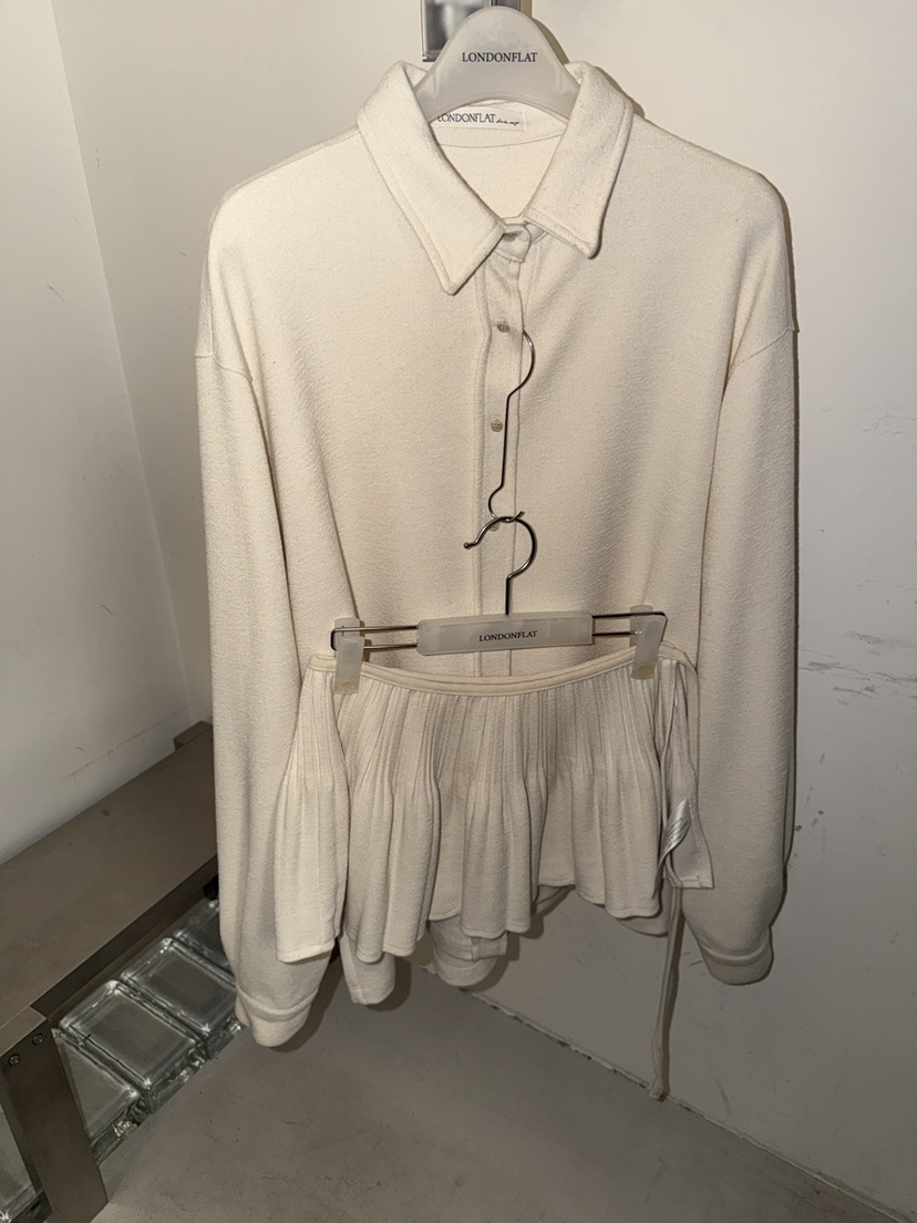 LONDON FLAT韓國代購女裝新品熱賣休閑真品套裝流蘇褶皺LONDON FLAT套裝