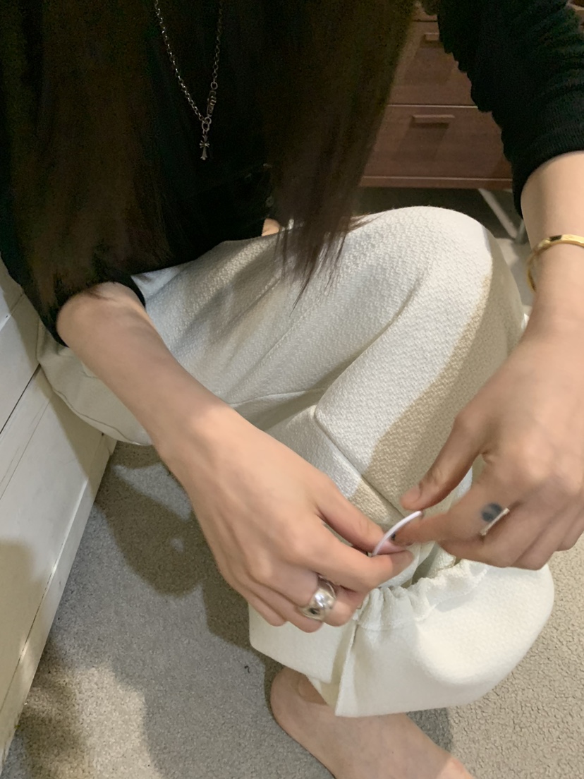 OKIE韓國代購女裝新品休閑熱賣人氣推薦真品休閑褲粗花呢OKIE休閑褲