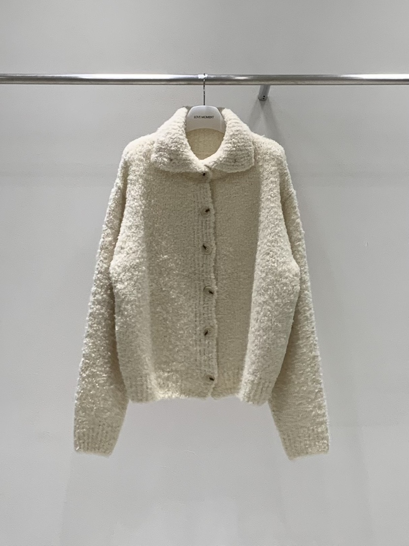 LOVE MOMENT東大門實拍女裝新品休閑時尚開衫毛圈高領開衫LOVE MOMENT開衫圖色1