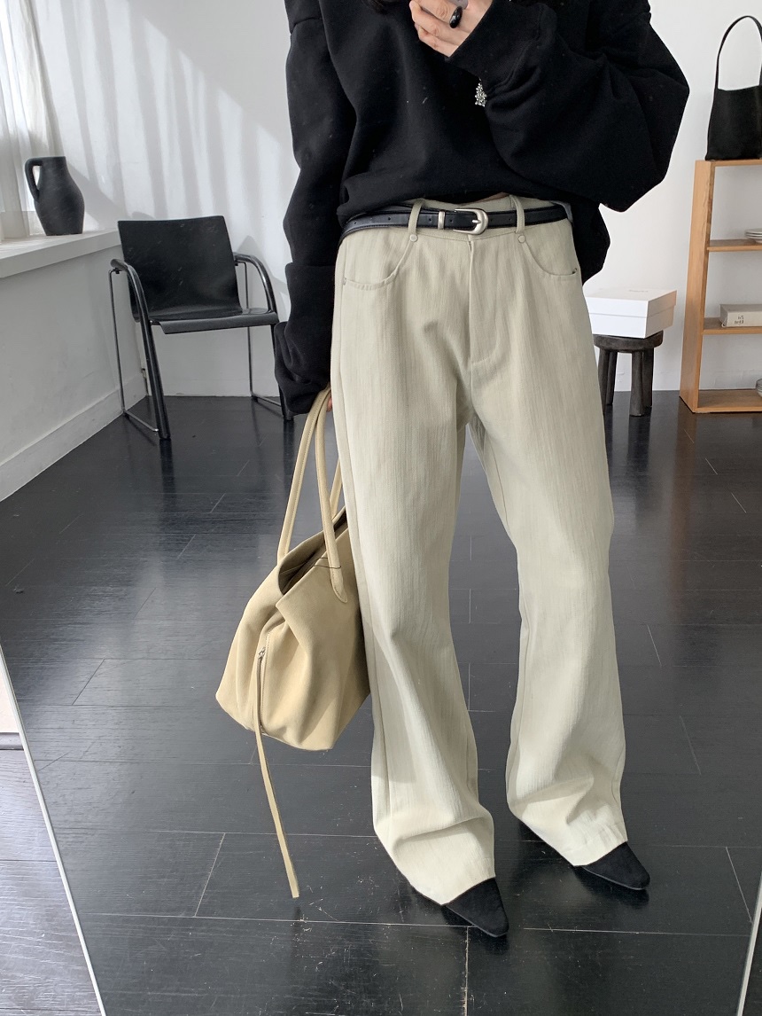 KYEM韓國代購女裝新款推薦人氣熱賣時尚真品休閑褲不含腰帶KYEM休閑褲