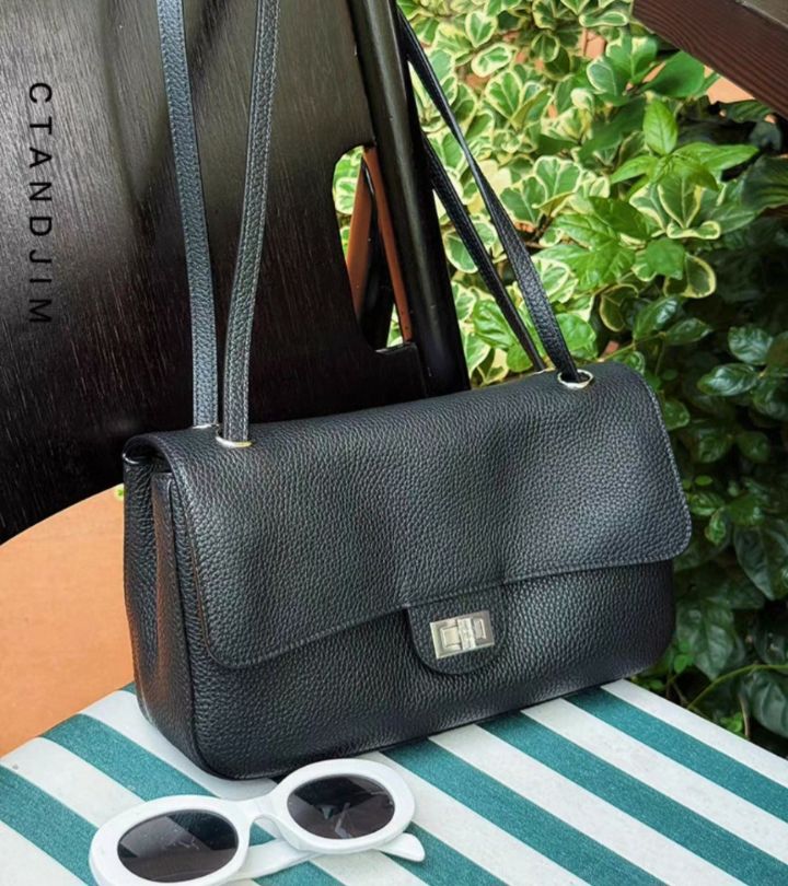 TROUVAILLE韓國直郵女裝新款熱賣推薦時尚單肩斜跨包牛皮TROUVAILLE單肩/斜跨包