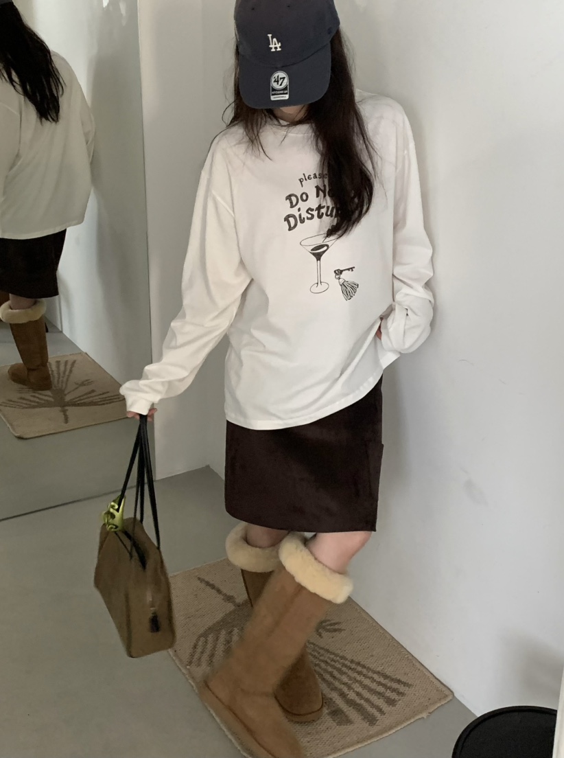 PEBBLE韓國代購女裝新品人氣真品熱賣推薦時尚休閑長袖T恤PEBBLE長袖T恤