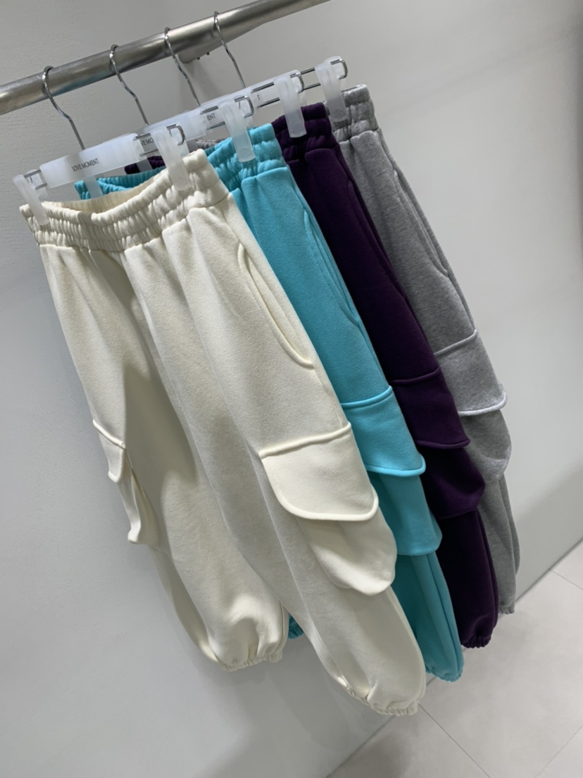 LOVE MOMENT韓國代購女裝新品人氣休閑熱賣推薦休閑褲抓絨LOVE MOMENT休閑褲