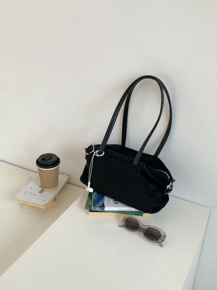 TROUVAILLE東大門直郵女士新品熱賣推薦人氣單肩斜跨包麂皮TROUVAILLE單肩/斜跨包圖色1