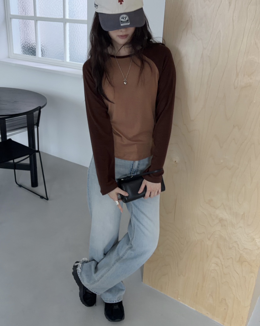 PEBBLE東大門實拍女士新品時尚人氣熱賣推薦真品休閑長袖T恤PEBBLE長袖T恤