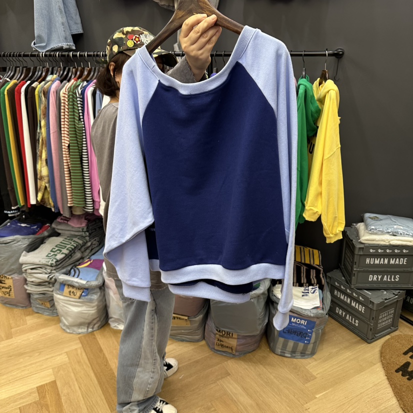 MORI東大門代購女裝新品人氣休閑時尚熱賣衛衣插肩袖運動MORI衛衣