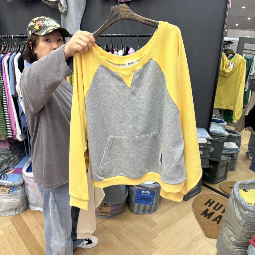 MORI東大門代購女裝新品人氣休閑時尚熱賣衛衣插肩袖運動MORI衛衣圖色2