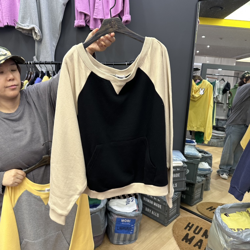 MORI東大門代購女裝新品人氣休閑時尚熱賣衛衣插肩袖運動MORI衛衣圖色3