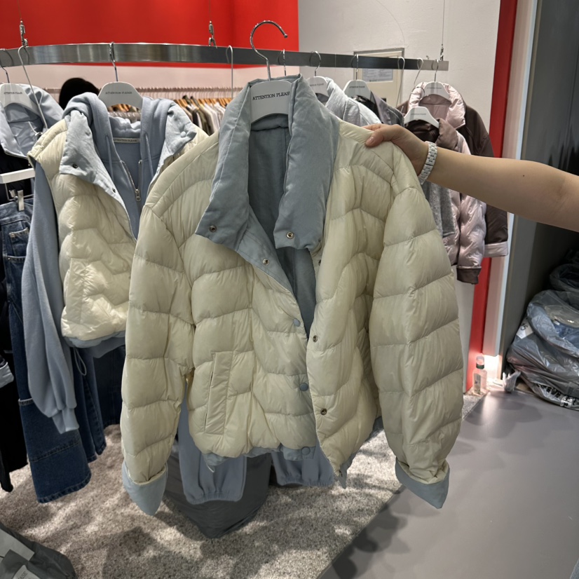 ATPZ東大門代購女士新品真品短款羽絨服雙面羽絨服兩面穿ATTENTION PLEAES短款羽絨服圖色1