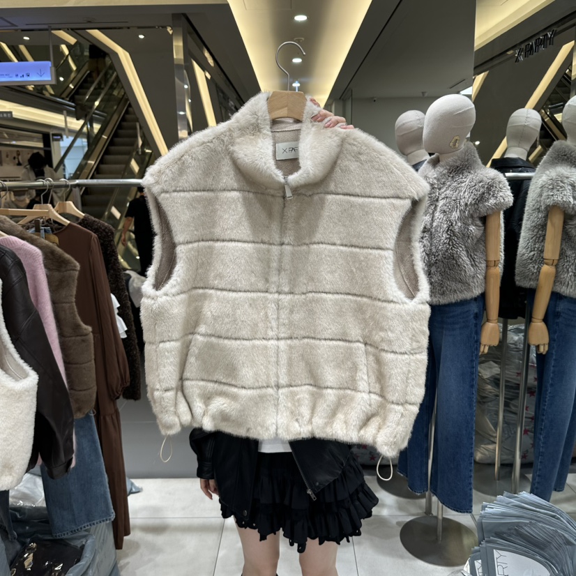 XPARTY東大門代購女士新款推薦真品熱賣人氣時尚馬甲毛皮XPARTY馬甲圖色2
