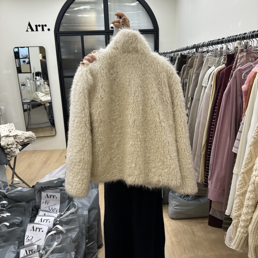 ARR韓國直郵女裝新品真品時尚人氣熱賣休閑推薦短款大衣涂層ARR短款大衣