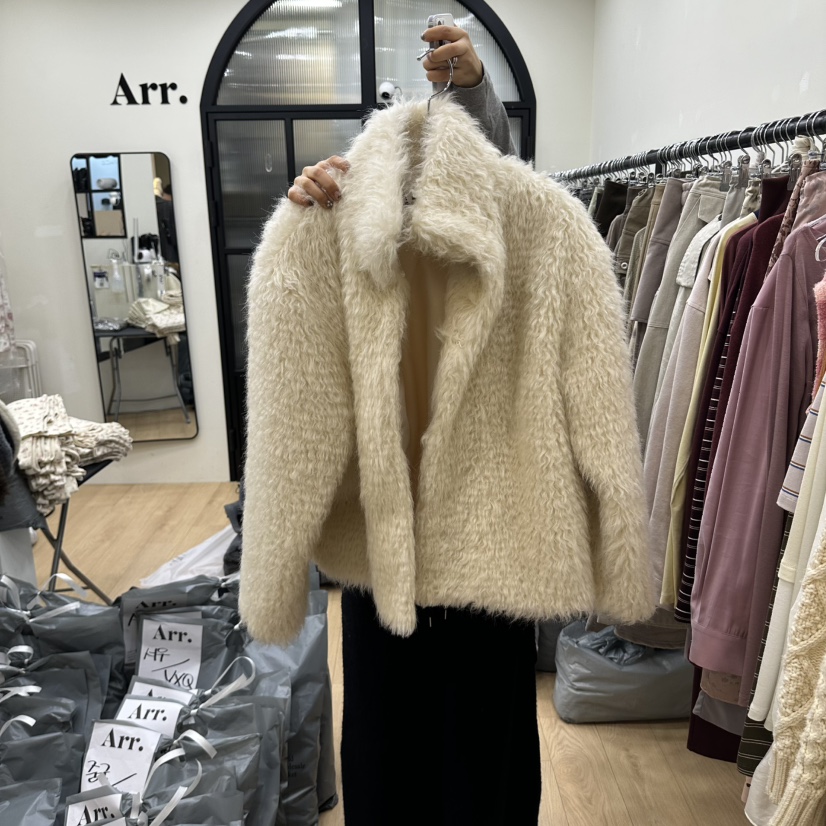ARR韓國直郵女裝新品真品時尚人氣熱賣休閑推薦短款大衣涂層ARR短款大衣圖色1