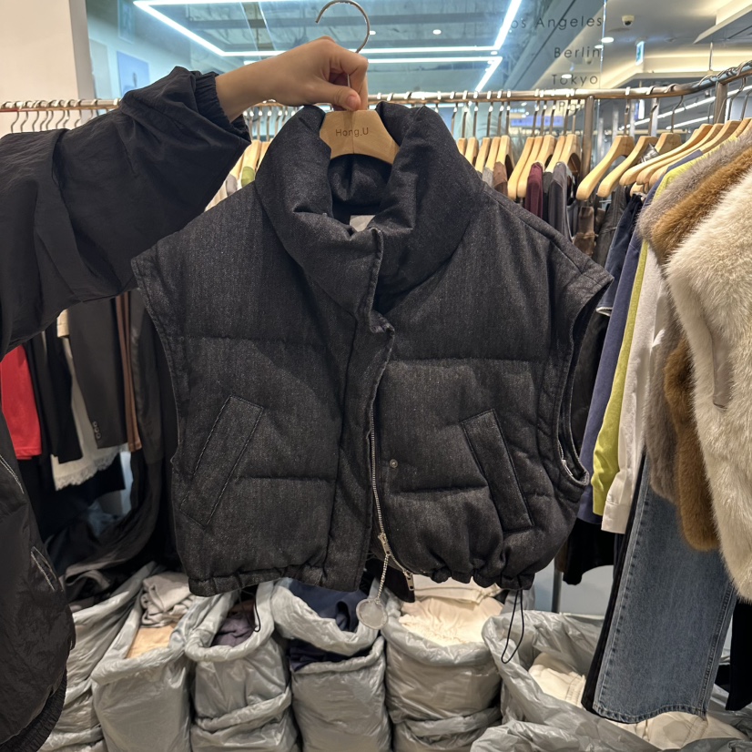 HONG.U東大門直郵女裝新款休閑真品短款羽絨服可拆卸鴨絨棉HONG.U短款羽絨服