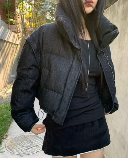 HONG.U東大門直郵女裝新款休閑真品短款羽絨服可拆卸鴨絨棉HONG.U短款羽絨服圖色2