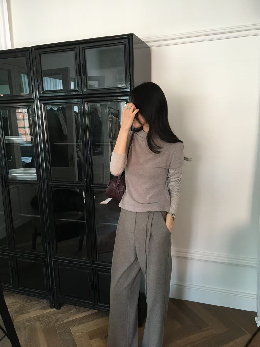 ANDYOUBROWN東大門代購女裝新款熱賣時尚推薦長袖T恤假兩件ANDYOUBROWN長袖T恤圖色2