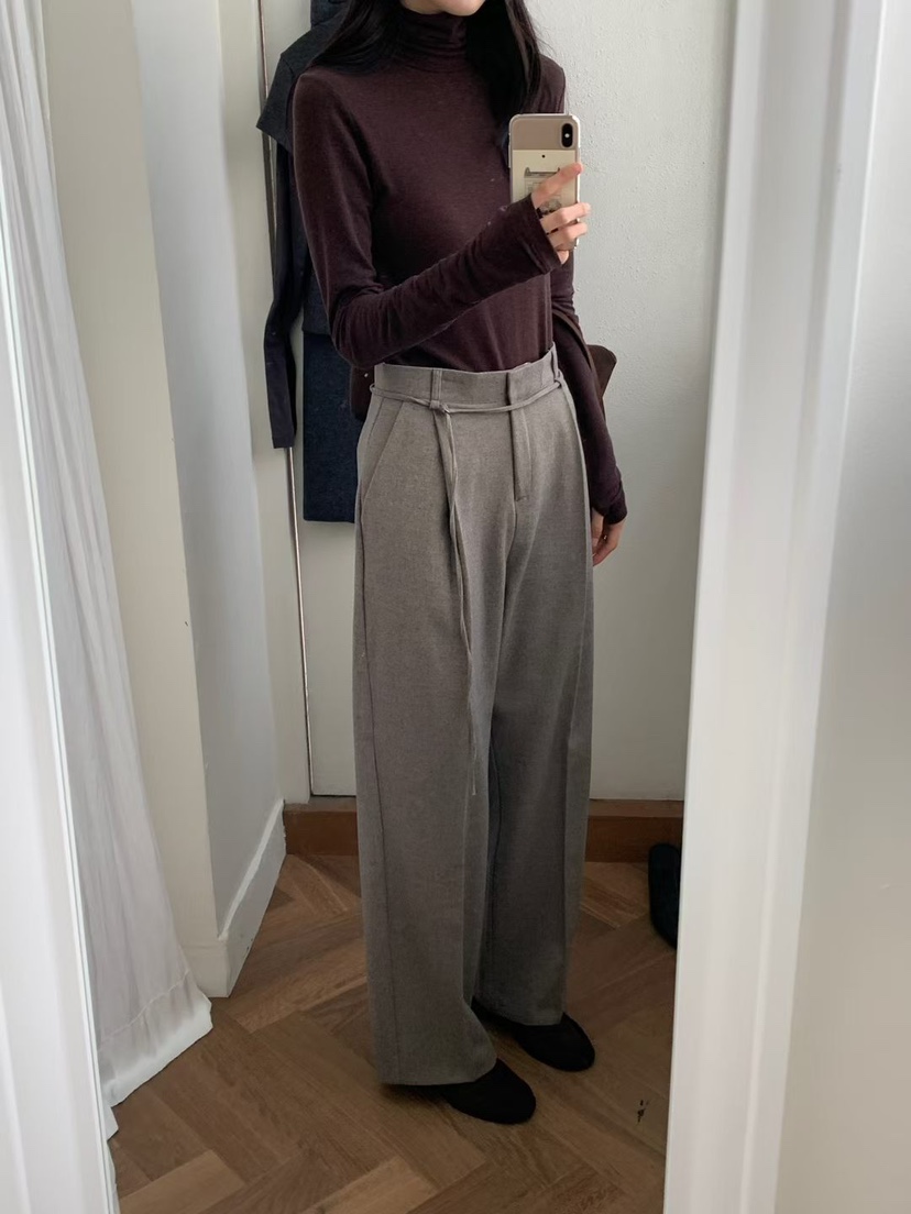 ANDYOUBROWN東大門代購女裝新品熱賣時尚休閑褲含腰繩系帶ANDYOUBROWN休閑褲圖色1