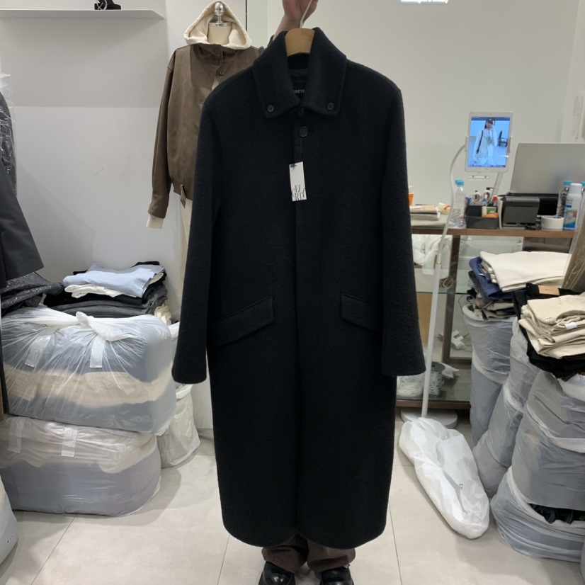 ANN MARGRET東大門實拍女裝新款時尚中長款大衣高領GRETA.Y中長款大衣圖色2