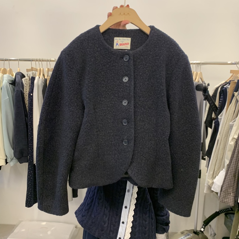 TAN&amp;COMO韓國代購女士新款時尚熱賣推薦休閑人氣夾克tan-COMO夾克圖色2深藍色