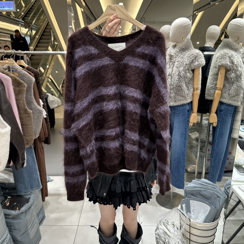 XPARTY韓國代購女裝新款熱賣時尚休閑真品人氣推薦毛衣XPARTY毛衣圖色2