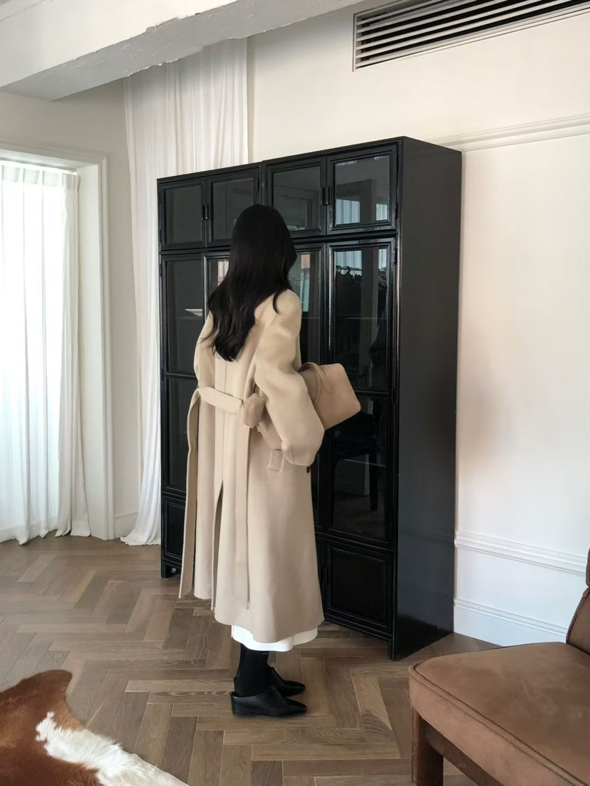 ANDYOUBROWN東大門直郵女士新品熱賣休閑中長款大衣含腰帶ANDYOUBROWN中長款大衣