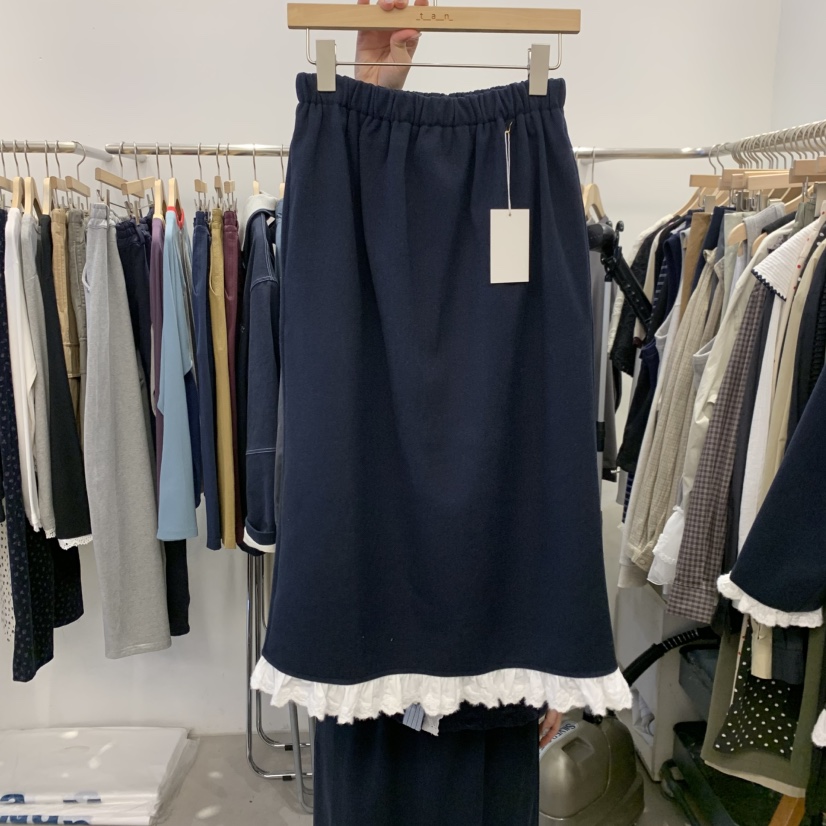 TAN&amp;COMO東大門代購女裝新款推薦休閑人氣時尚真品長裙tan-COMO長裙圖色2深藍色