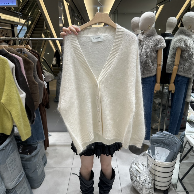 XPARTY韓國代購女裝新品時尚熱賣真品休閑人氣推薦開衫開襟XPARTY開衫圖色1