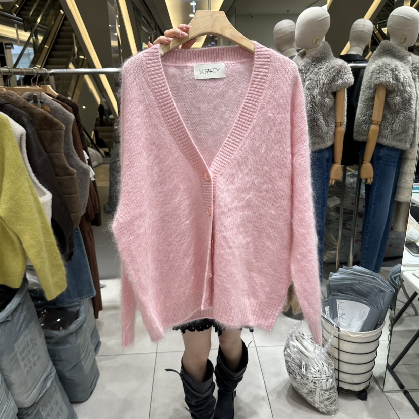 XPARTY韓國代購女裝新品時尚熱賣真品休閑人氣推薦開衫開襟XPARTY開衫圖色3