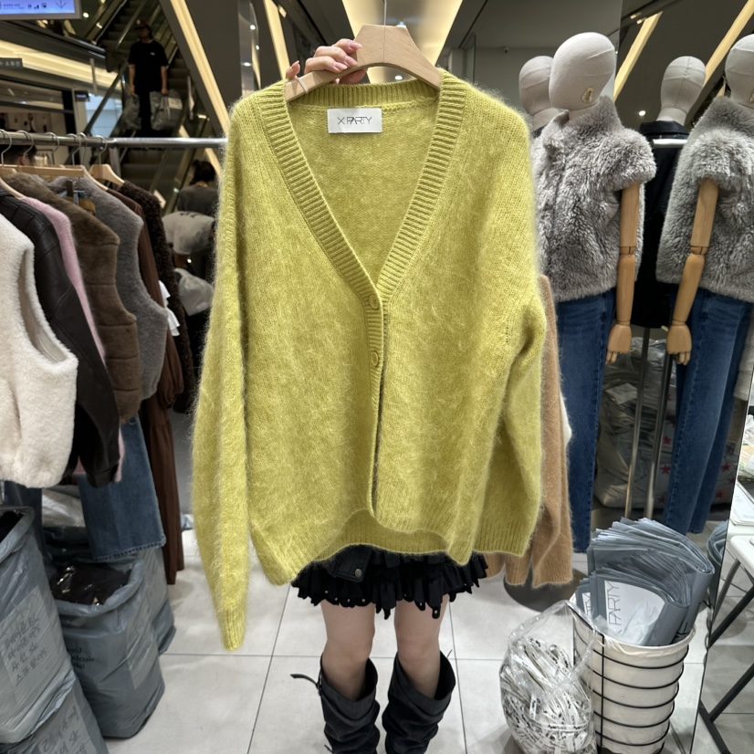 XPARTY韓國代購女裝新品時尚熱賣真品休閑人氣推薦開衫開襟XPARTY開衫圖色4