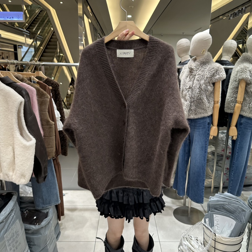 XPARTY韓國代購女裝新品時尚熱賣真品休閑人氣推薦開衫開襟XPARTY開衫圖色5