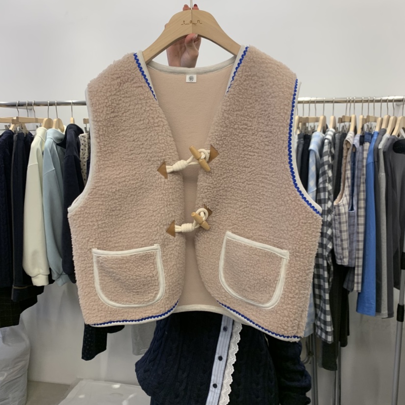 TAN&amp;COMO東大門代購女裝新品真品推薦人氣熱賣休閑馬甲tan-COMO馬甲圖色1