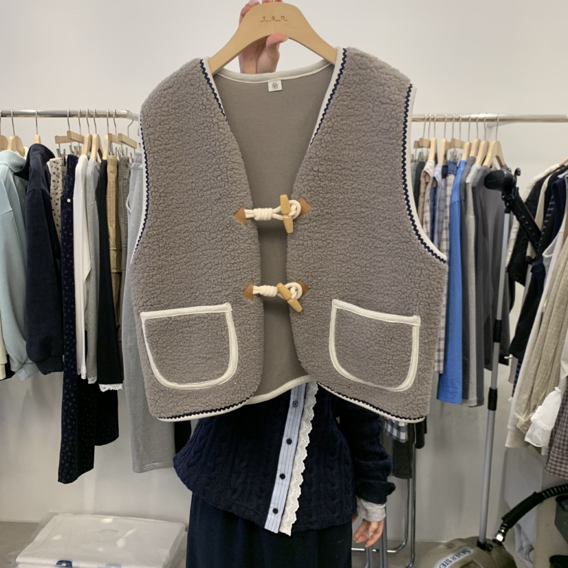 TAN&amp;COMO東大門代購女裝新品真品推薦人氣熱賣休閑馬甲tan-COMO馬甲圖色2