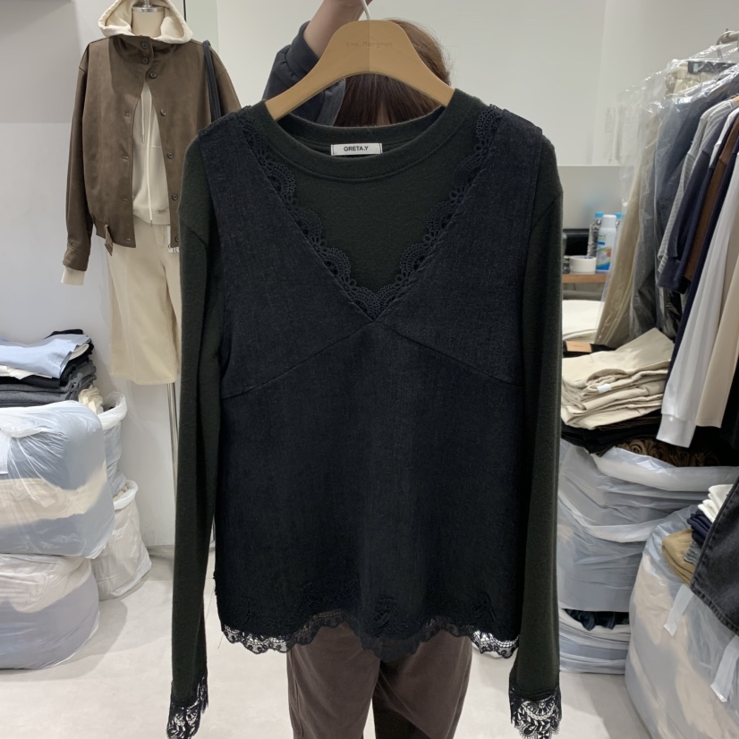 ANN MARGRET東大門直郵女裝新品推薦吊帶背心不含內搭蕾絲GRETA.Y吊帶/背心圖色2