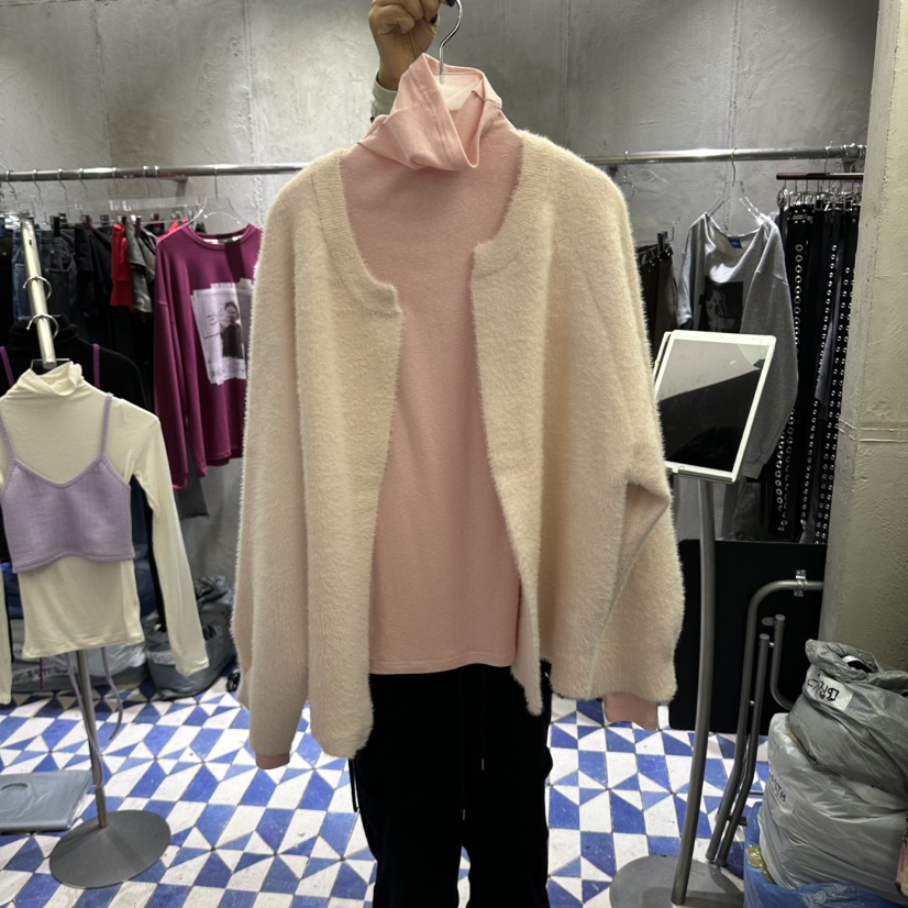 AMOUR韓國直郵女士新品人氣熱賣真品時尚開衫不含內搭開衫AMOUR開衫圖色2