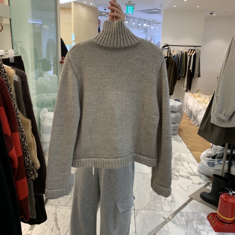 ALMOND韓國直郵女士新品休閑熱賣時尚推薦人氣真品毛衣高領ALMOND毛衣