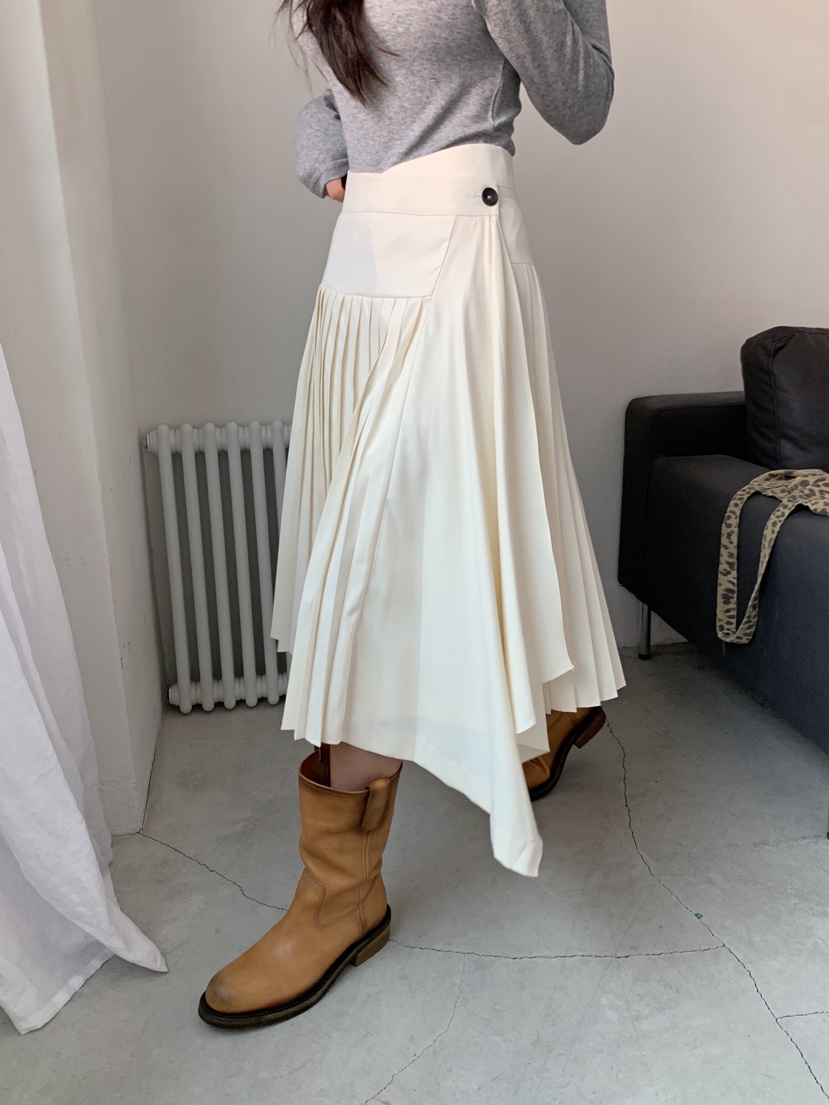 VERANDA韓國代購女士新款真品熱賣時尚人氣半身裙中短裙褶皺VERANDA半身裙/中短裙