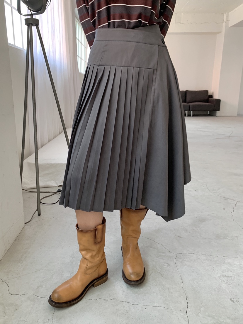 VERANDA韓國代購女士新款真品熱賣時尚人氣半身裙中短裙褶皺VERANDA半身裙/中短裙