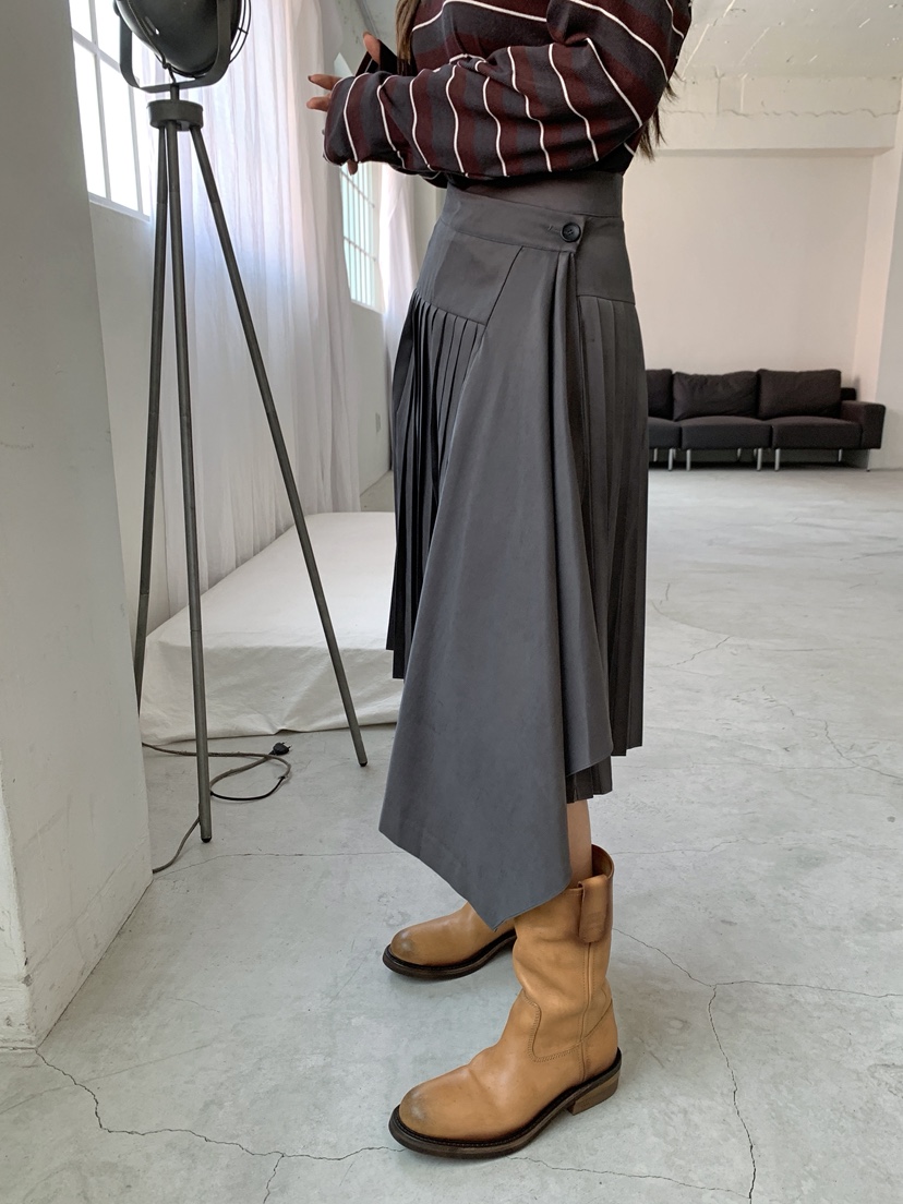 VERANDA韓國代購女士新款真品熱賣時尚人氣半身裙中短裙褶皺VERANDA半身裙/中短裙