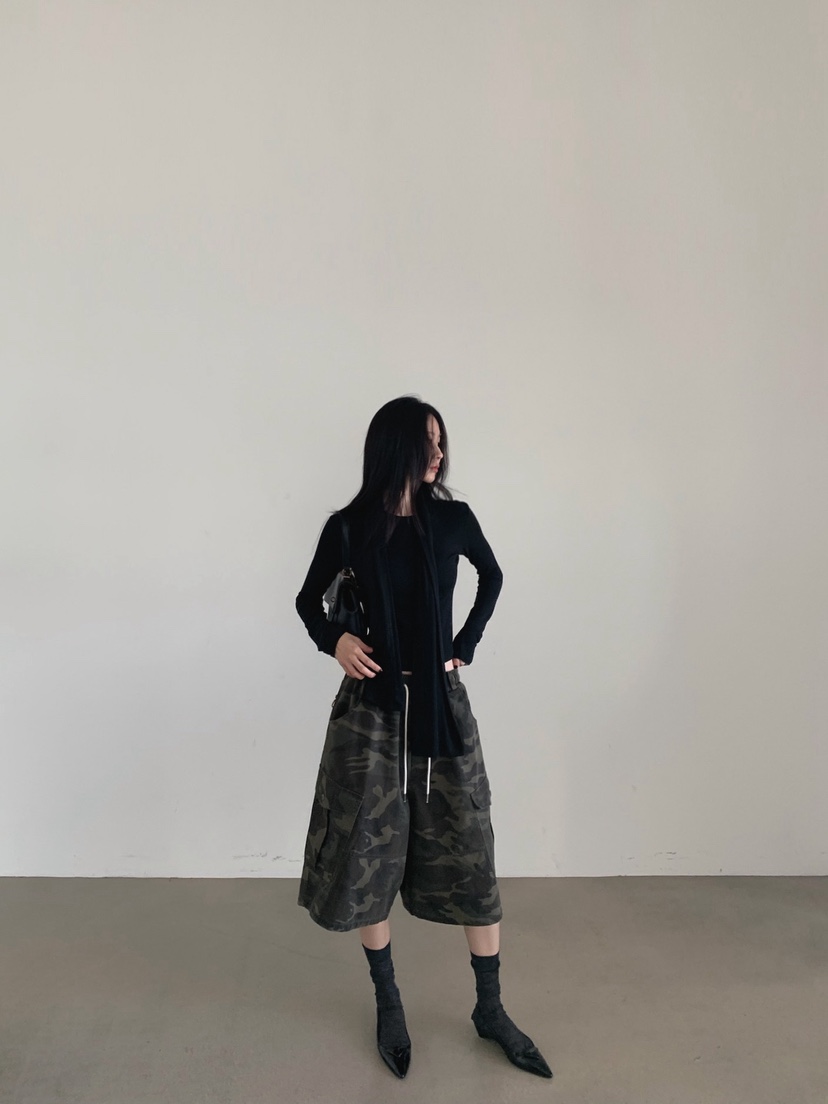 VERANDA韓國代購女裝新品推薦真品熱賣時尚人氣休閑短褲工裝VERANDA短褲