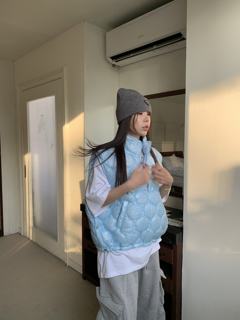 OKIE韓國代購女士新品熱賣休閑時尚推薦人氣真品馬甲加厚OKIE馬甲